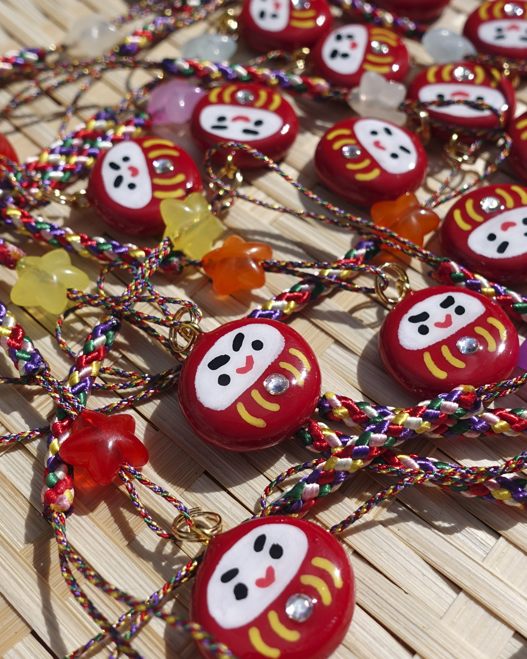 Lucky Daruma Charm Keychain Strap – Tanuki & Co