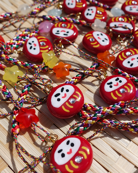 Lucky Daruma Charm Keychain Strap – Tanuki & Co