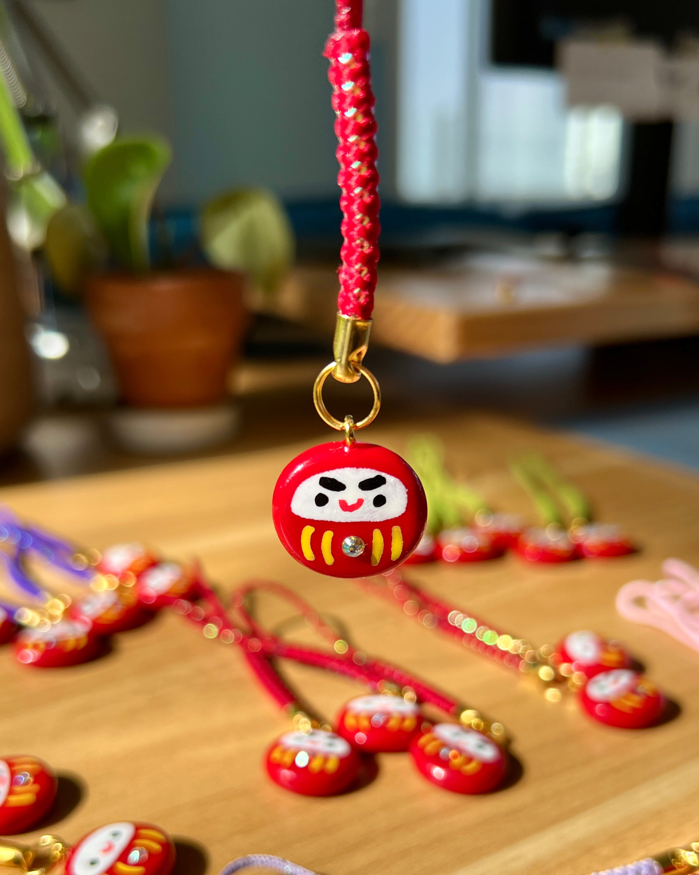 Lucky Daruma Charm