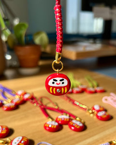 Lucky Daruma Charm