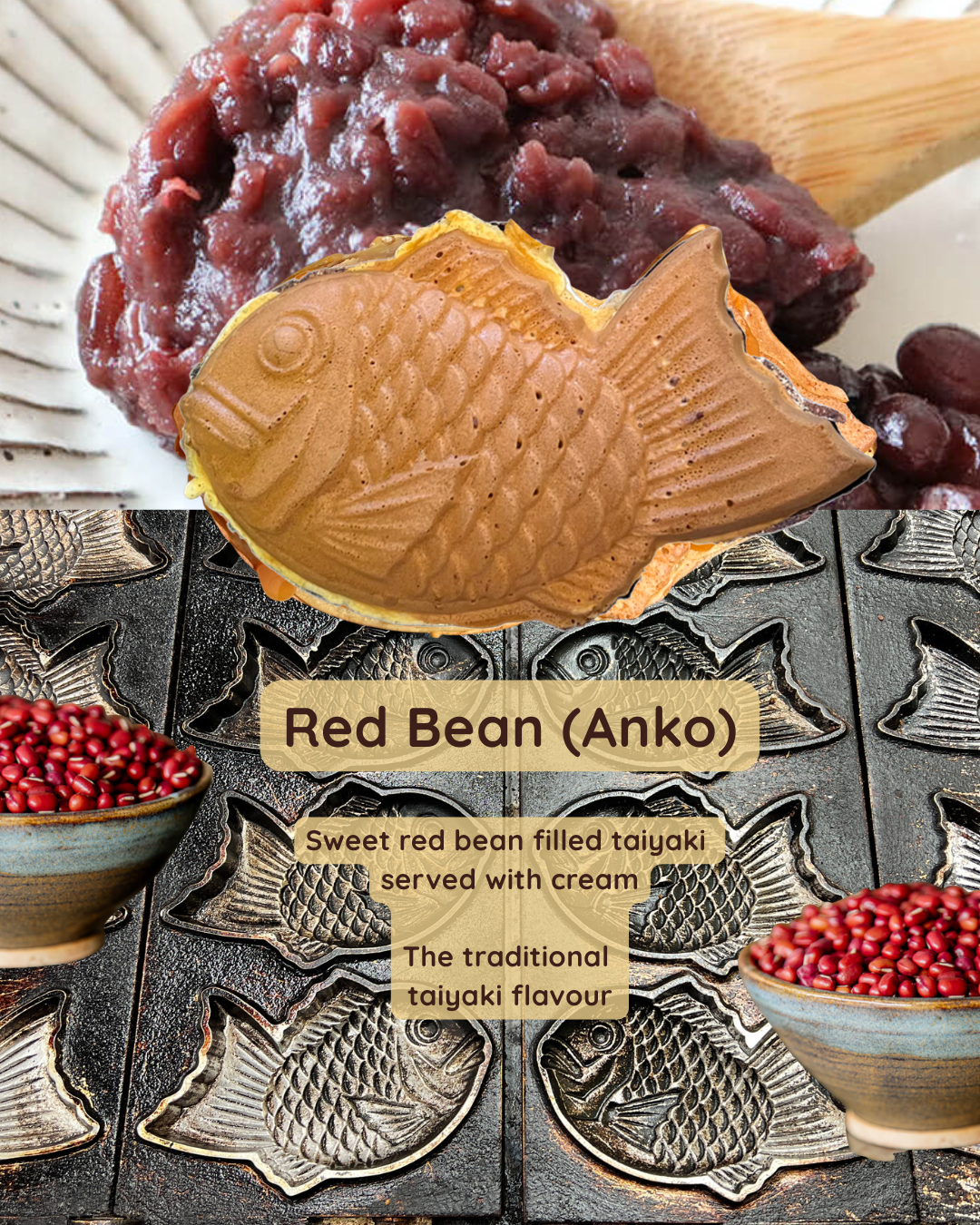 Red Bean + Curry Cheese Taiyaki 6 Pack (Pre-Order)