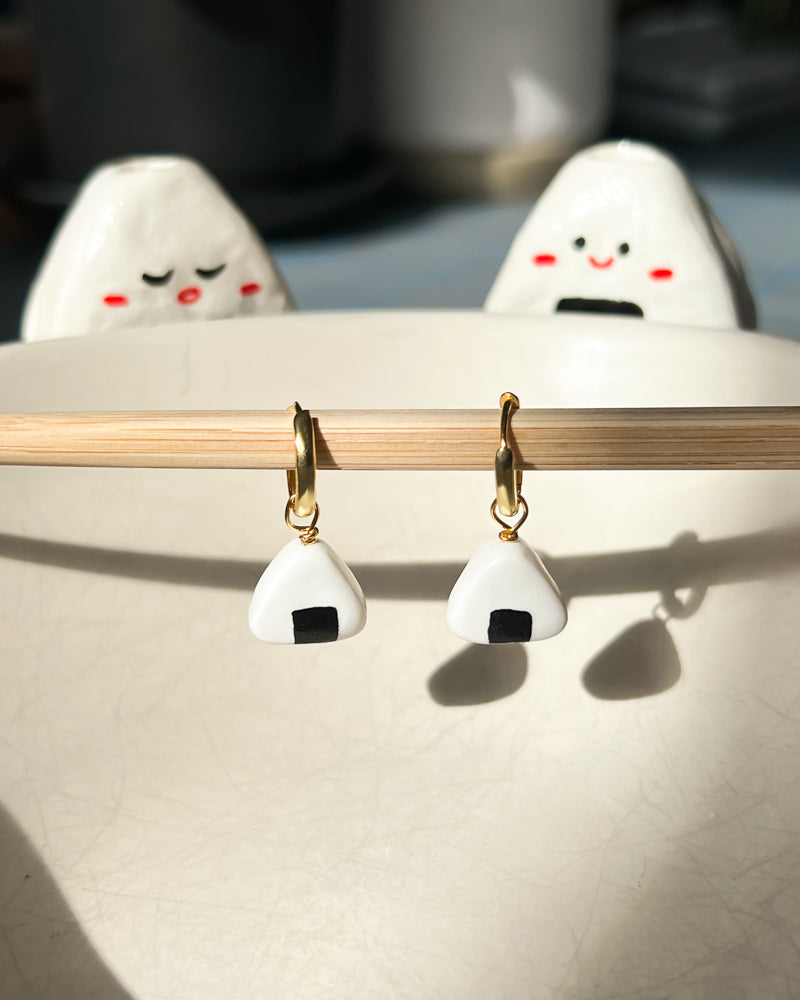 Onigiri Huggie Earrings