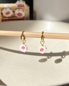 Narutomaki Huggie Earrings